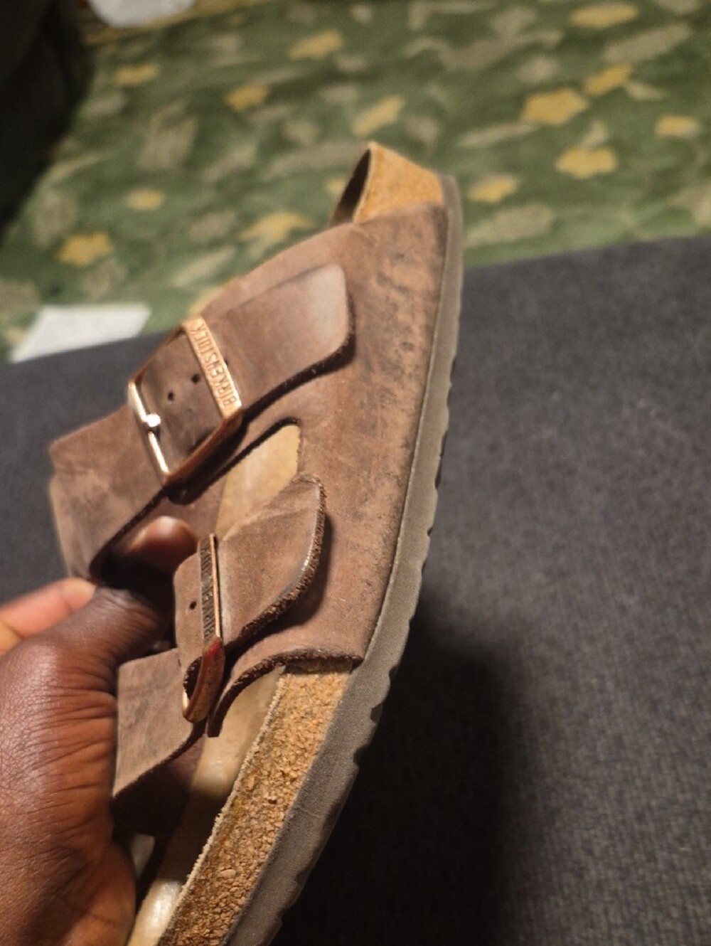 Birkenstock Brown Double Strap Leather Sandals - Picture 2 of 11
